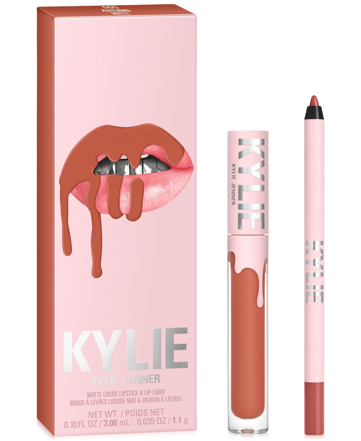 Kylie cosmetics Σετ ματ υγρού κραγιόν + μολυβιού χειλιών Απόχρωση: 505 Φθινόπωρο