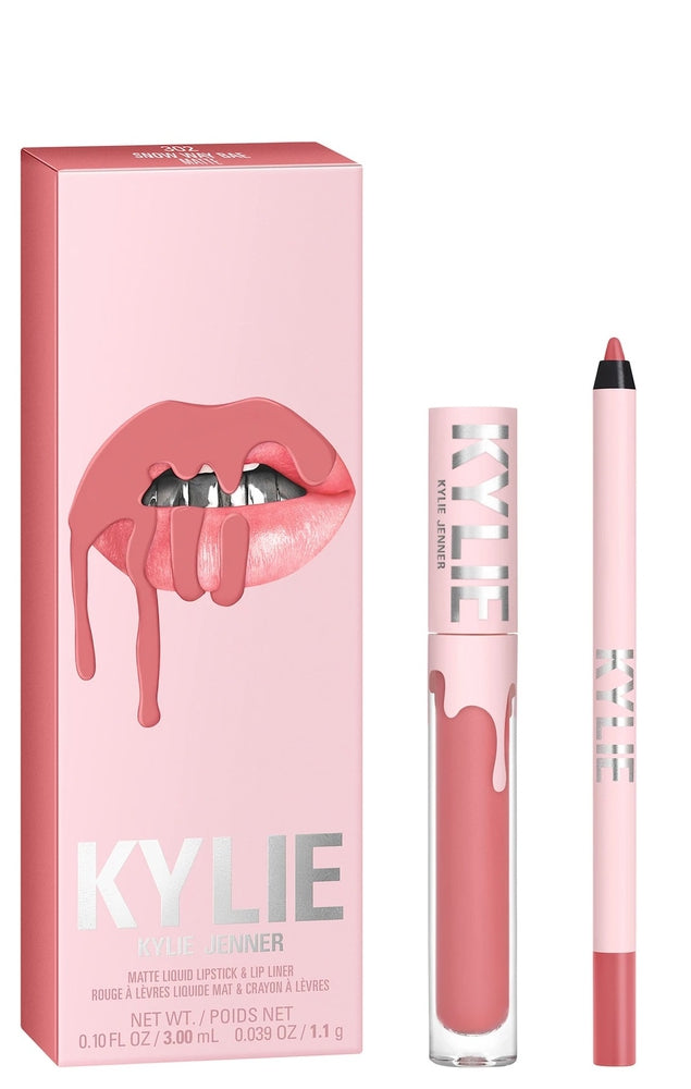 Kylie cosmetics Set Rossetto Liquido Opaco + matita labbra Tonalità: 302 Snow Way Bae