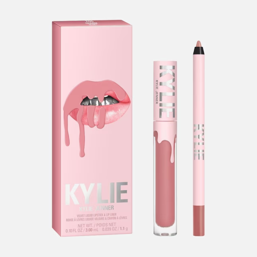 Kylie cosmetics Σετ βελούδινου υγρού κραγιόν + μολυβιού χειλιών Απόχρωση: 705 Charm