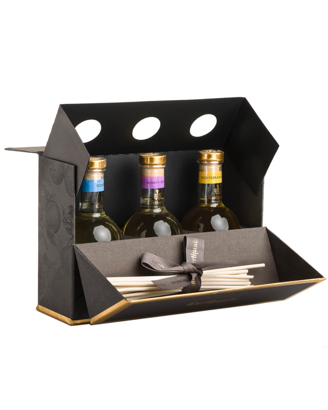 Carthusia Набор диффузоров для комнаты Oud Infinity Oud, Mediterranean Oud, Secret Oud 100 мл