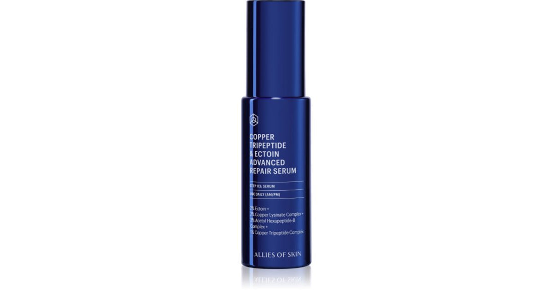 Allies of Skin Copper Tripeptide & Ectoid intensivt föryngrande reparationsserum med peptider 30 ml
