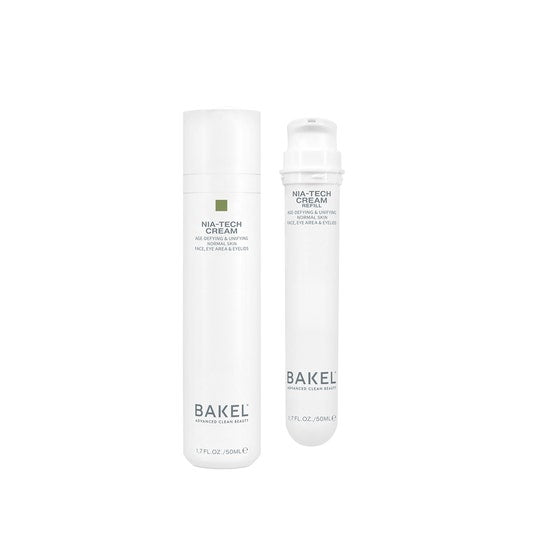 Bakel Nia-Tech crema viso illuminante per pelli normali e miste cofanetto e ricarica