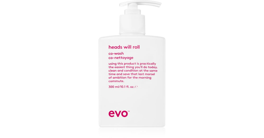 EVO Curl Heads Will Roll shampoo e balsamo 2 in 1 per capelli mossi e ricci 300 ml