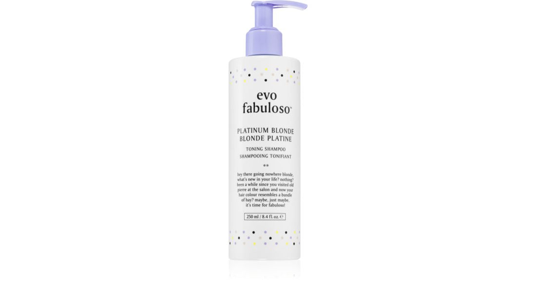 EVO Fabuloso Shampoo tonificante viola neutralizzante per toni gialli 250 ml