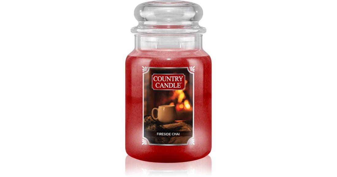 Country Candle נר ריחני Fireside Chai 680 גרם