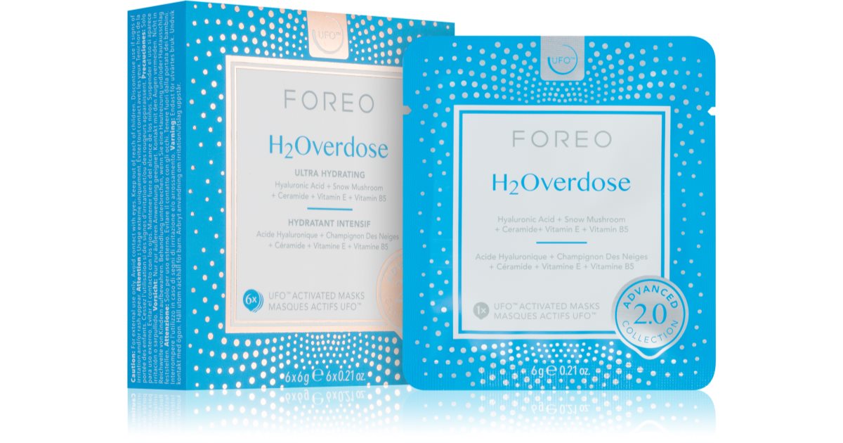 FOREO UFO™ H2Overdose maschera 6pcs face moisturizer