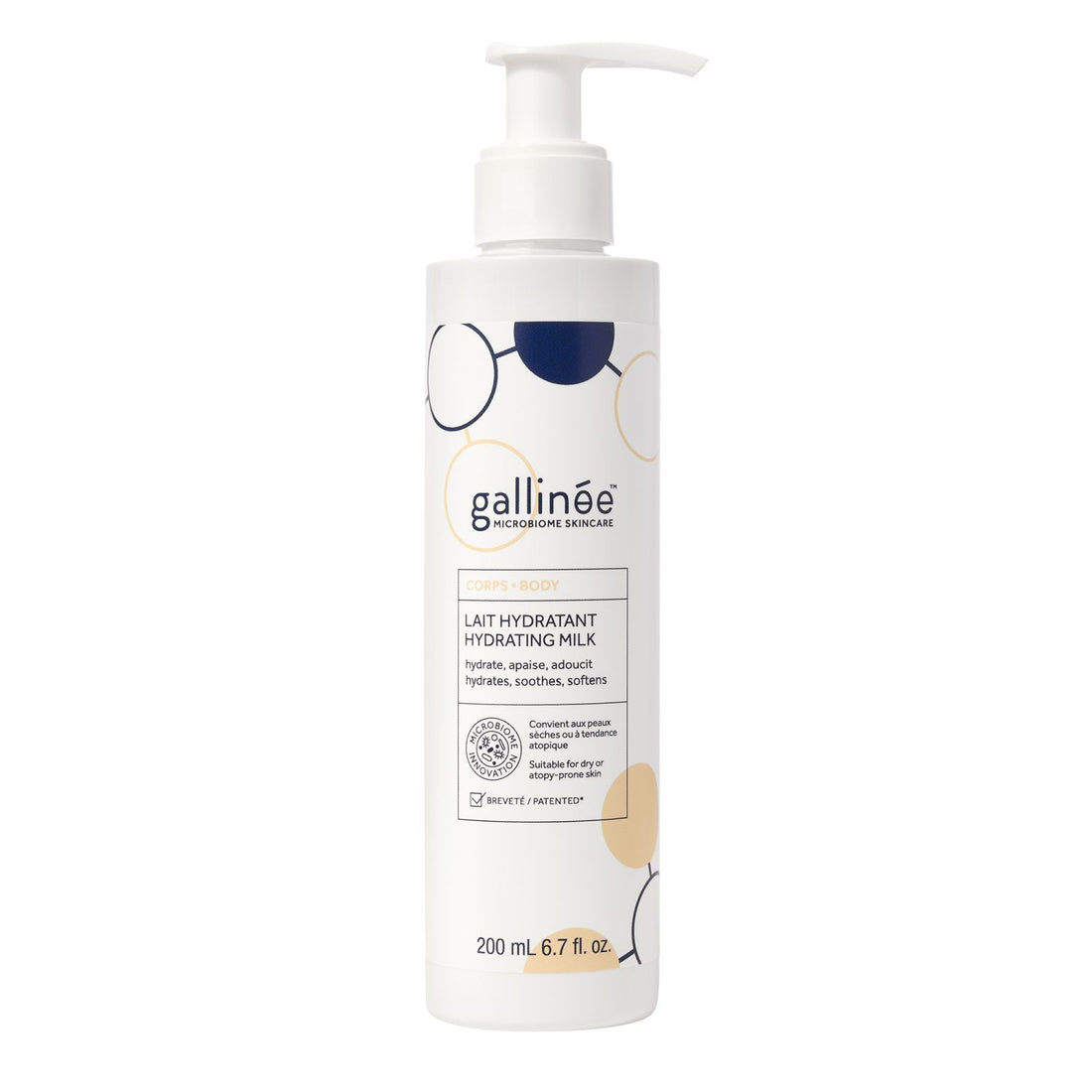 Gallinee Prebiotici & Probiotici & Postbiotici Latte Idratante Corpo 200 ml