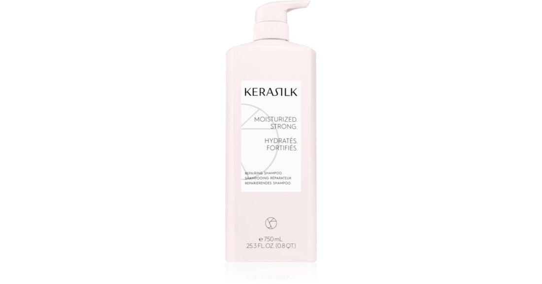 KERASILK 손상되고 건조한 모발을 위한 에센셜 클렌징 및 영양 리페어 샴푸 250 ml