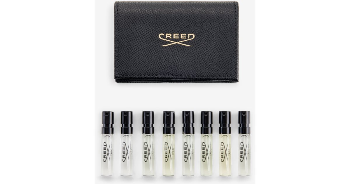 Creed Leder Muster Brieftasche - Schwarzes Set für Herren 8× 1,7 ml