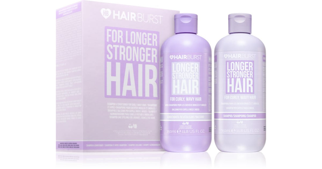 Hairburst Longer Stronger Set confezione regalo per capelli ricci 2× 350 ml