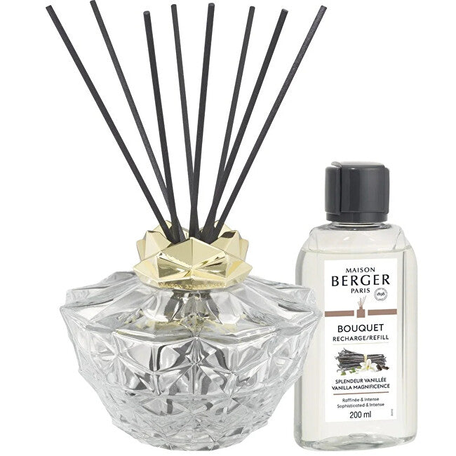 Maison berger paris Set regalo diffusore di aromi Kali trasparente + ricarica Magnificent Vanilla 200 ml