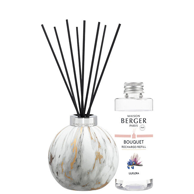 Maison berger paris Set regalo diffusore di aromi Marbrure White + Liliflora ricarica 180 ml