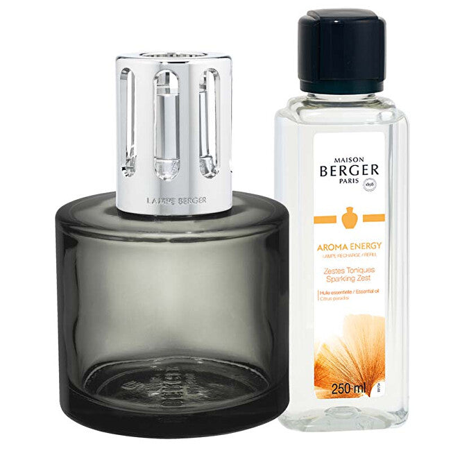 Maison berger paris Set regalo lampada catalitica Aroma Energy grigio + ricarica Fresh tonic 250 ml