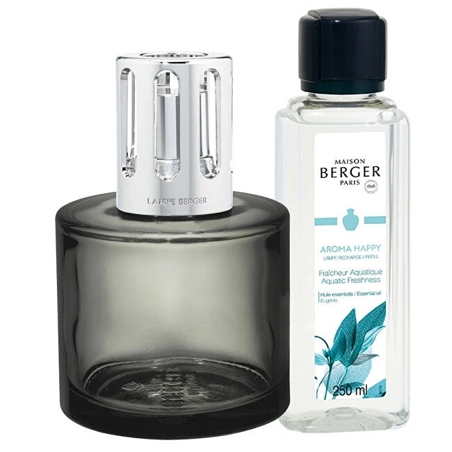 Maison berger paris Set regalo lampada catalitica Aroma Grigio felice + ricarica Acqua fresca 250 ml