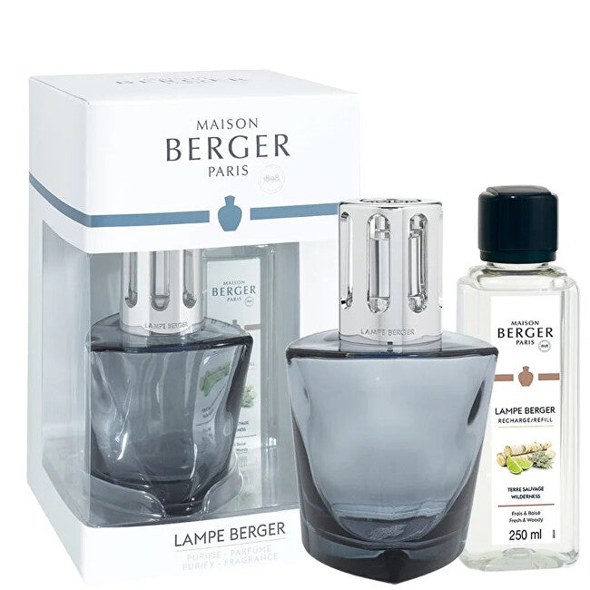 Maison berger paris Lampada catalitica Terra set regalo nero + ricarica Divočina 250 ml