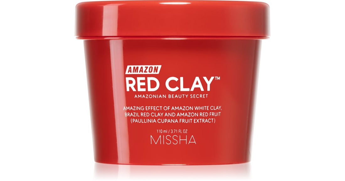 Missha Amazon Red Clay™ maschera detergente per la riduzione del sebo e dei pori con argilla 110 ml