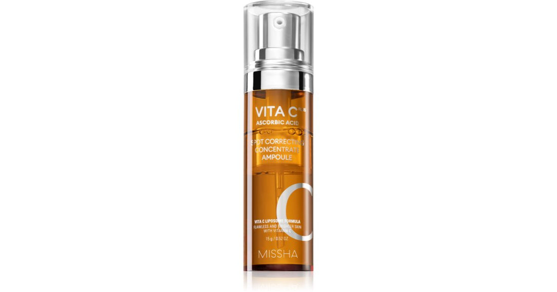 Missha Vita C Plus siero illuminante con vitamina C contro le macchie della pelle 15 g