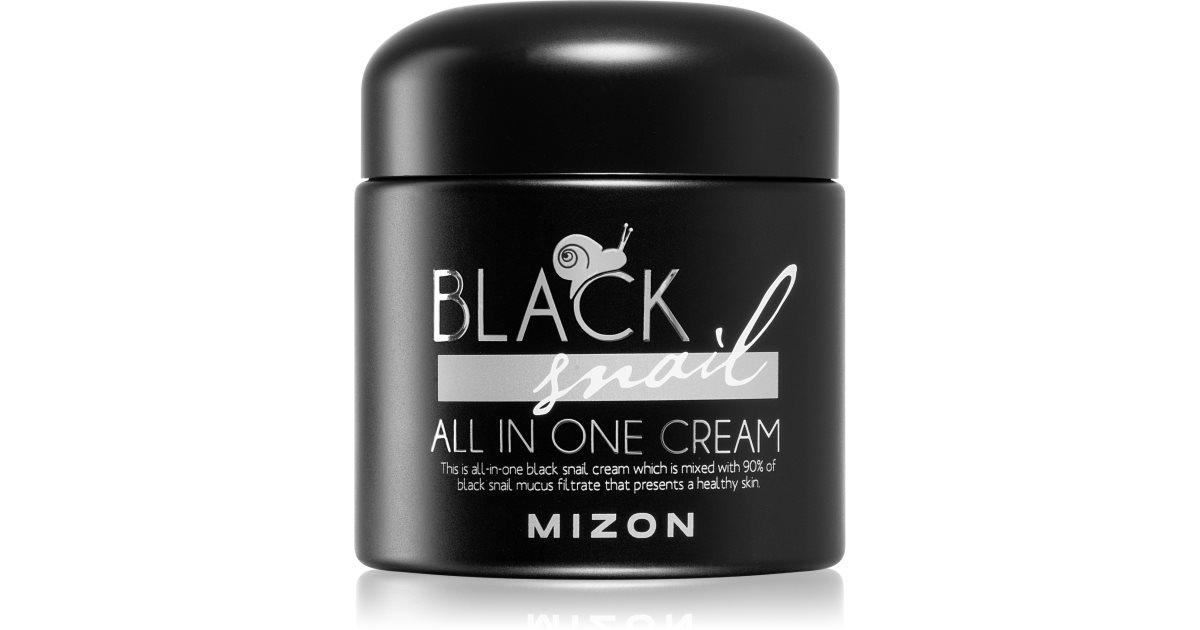 Mizon Creme facial Black Snail All in One com 90% de limo de caracol filtrado 75 ml