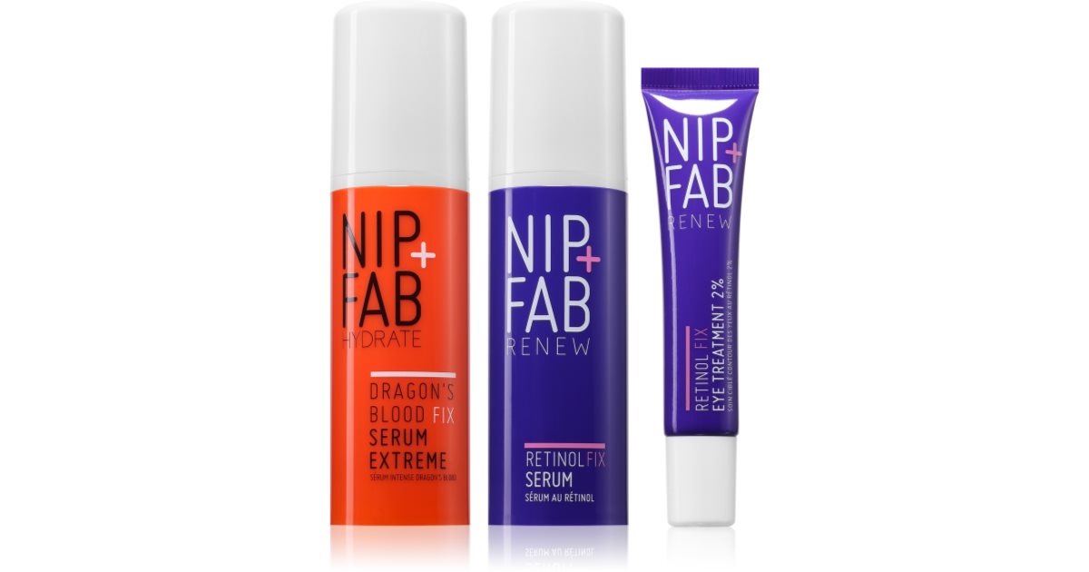 NIP+FAB Retinol Fix Bundle Set für die Gesichtspflege 3× 1 Stk