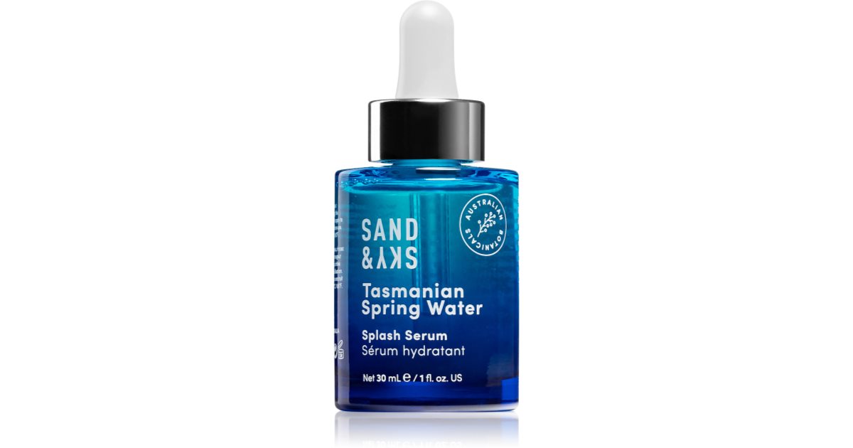 Sand & Sky Tasmanian Spring Water Splash intenzivní hydratační pleťové sérum 30 ml