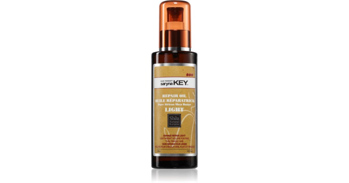 Saryna Key Pure African Shea Butter Kevyt hiusöljy sheavoilla 105 ml