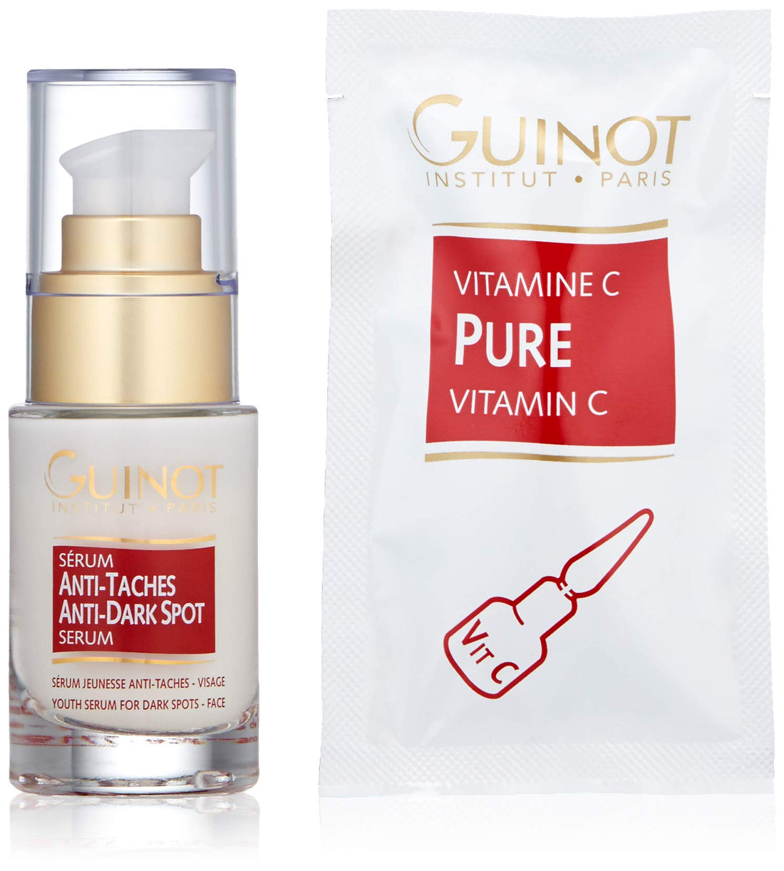 세트 Guinot: 안티 블레미시 페이스 세럼 23.5ml + 퓨어 비타민 C 페이스 세럼 1.5ml
