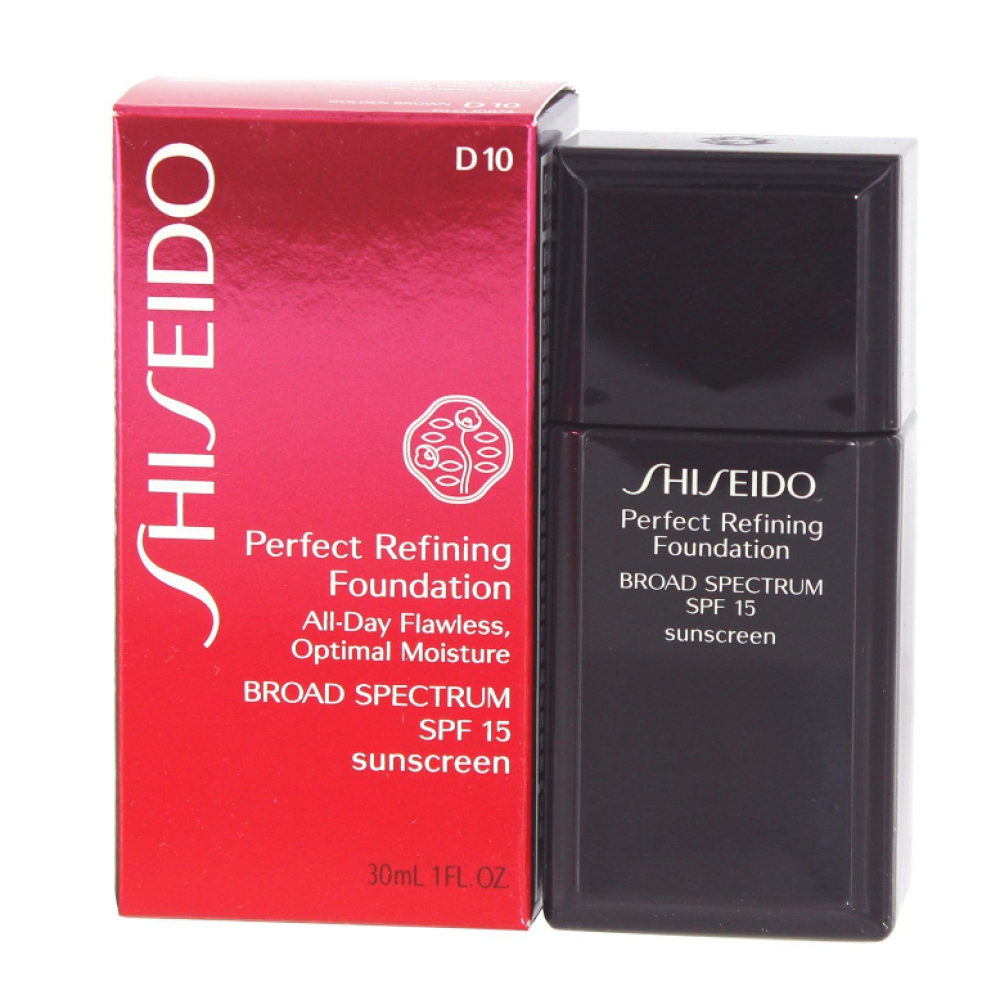 Shiseido Perfect Refining Hydrating Liquid Foundation D10 Golden Brown SPF 15 30 מ"ל
