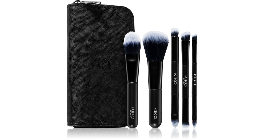 KIKO Milano Set di pennelli con custodia da viaggio