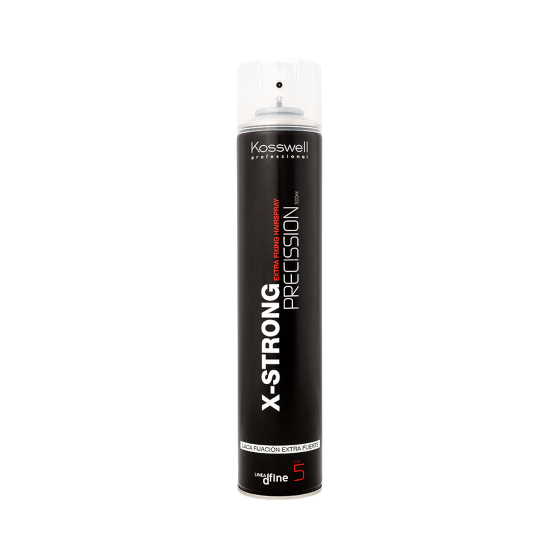 Lacca per capelli, fissazione extraforte Kosswell Professional Dfine X-Strong Precission 500 ml