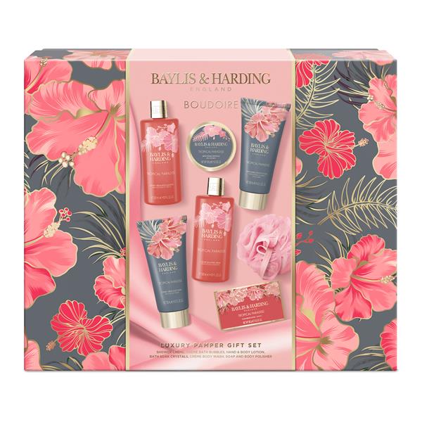 Baylis &amp; harding مجموعة هدايا تدليل فاخرة للنساء بأزهار الكرز - مجموعة هدايا للعناية بالجسم