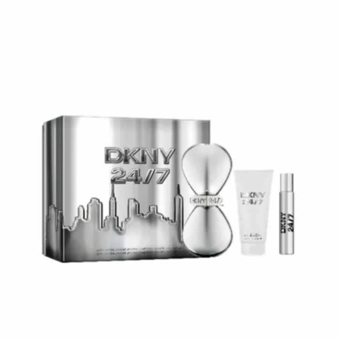 DKNY 24/7 Eau De Perfume Spray naisille 100 ml, 3 kappaleen setti