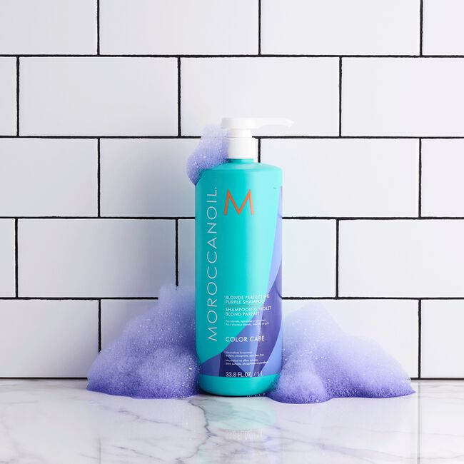 Moroccanoil Biondo Perfecting Purple Shampoo 1000 ml — Shampoo