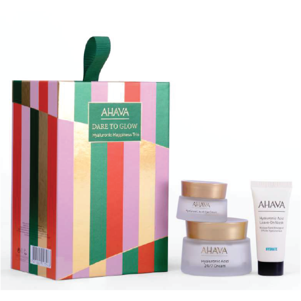 AHAVA Dare to Glow Hyaluronic Happiness Trio confezione regalo per idratazione intensa