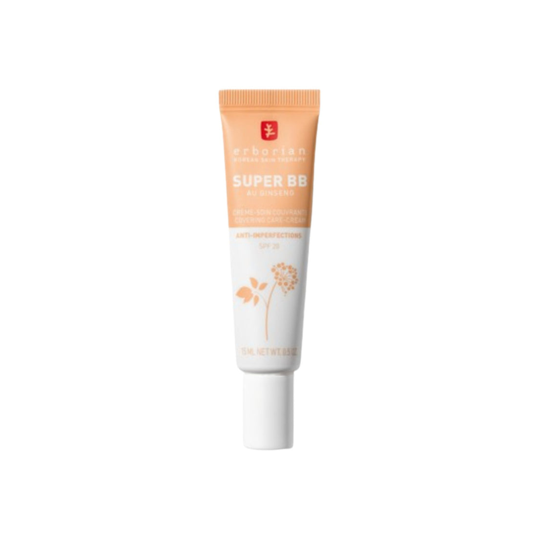 Erborian Cremă Super BB pentru un ten perfect și uniform, pachet mic de culoare Dore 15 ml
