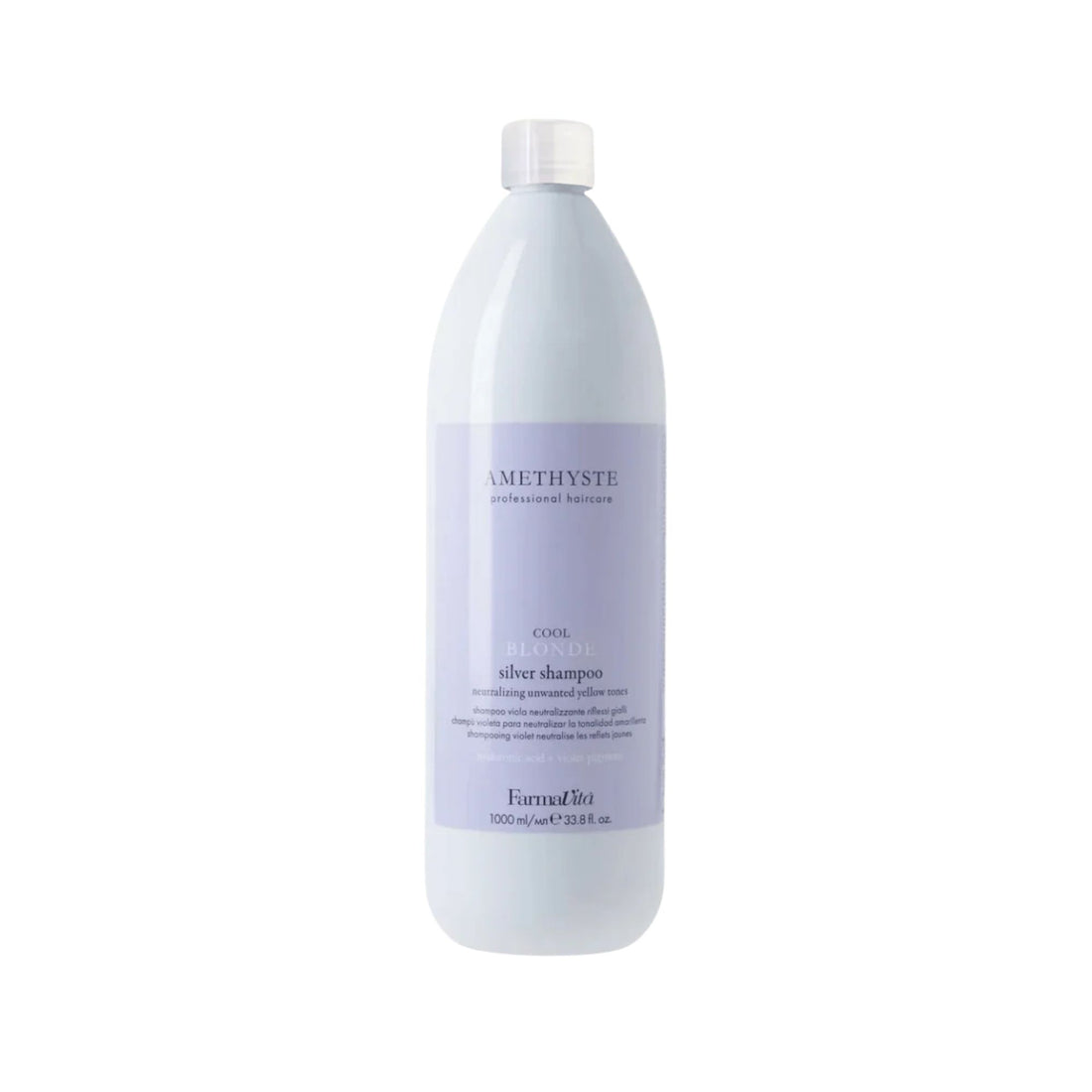 FarmaVita Amethyste Cool Blonde شامبو بنفسجي للشعر الأشقر والمخصل 1000 ml 