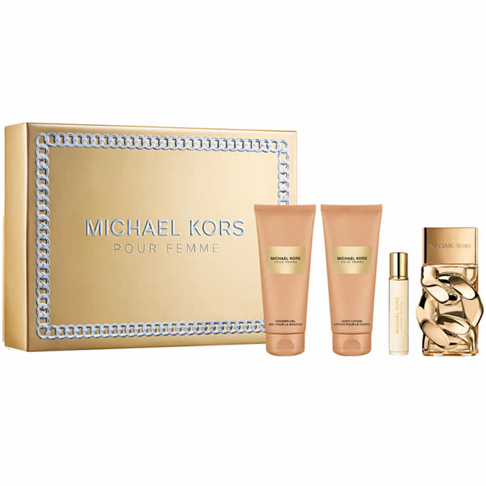 Michael Kors per donna Eau De Parfum Spray 100 ml set 4 pezzi