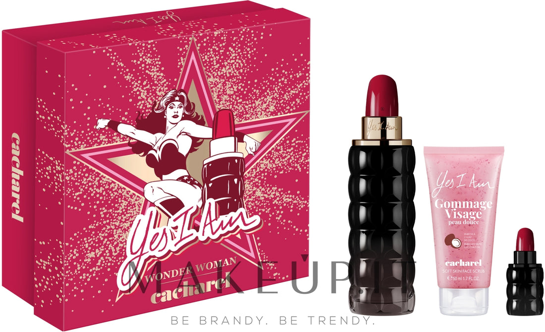Cacharel Yes I Am Wonder Woman Set (edp/75ml + edp/5ml + scrub/50ml)