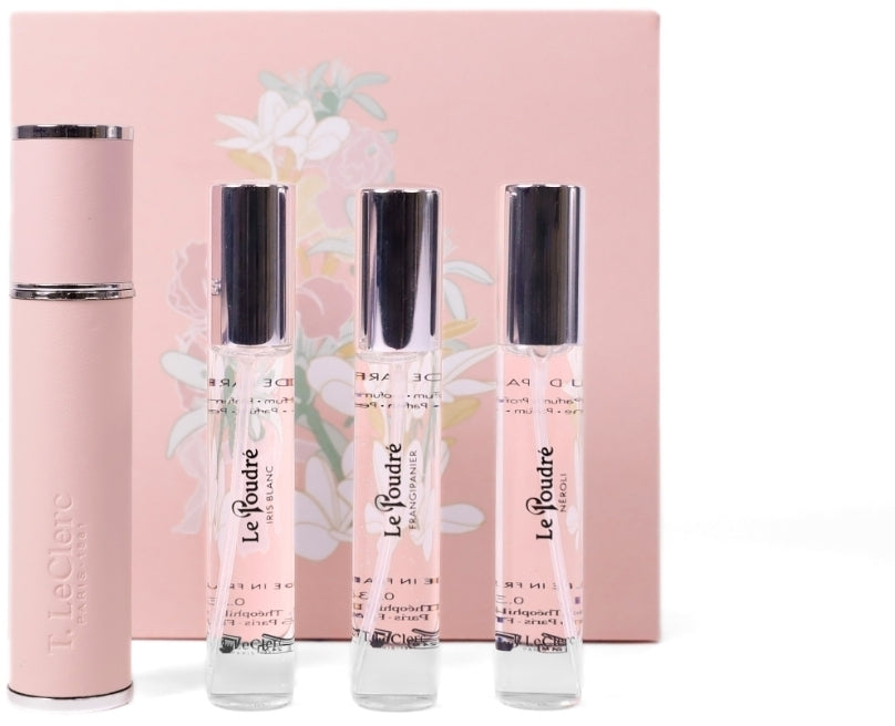 T. LeClerc Discovery Set Le Poudre Pink Set (edp/3x10ml + custodia profumo/1 pz)