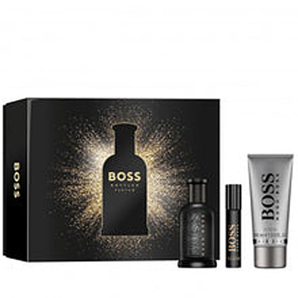 Hugo boss Boss Bottled Parfum geschenkset 100 ml parfum, 10 ml miniatuur en 100 ml douchegel
