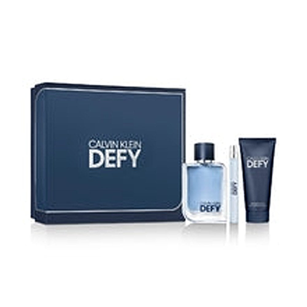 Calvin klein Defy sada eau de toilette 100 ml, miniatura 10 ml a sprchový gel na tělo a vlasy 100 ml - 100 ml 