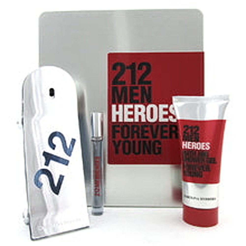Carolina herrera Σετ δώρου 212 Men Heroes Eau de Toilette 90 ml, Αφρόλουτρο 100 ml και Μινιατούρα Eau de Toilette 10 ml - 90 ml 