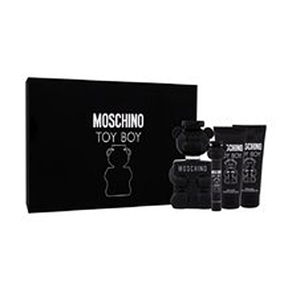 Moschino Cutie cadou Toy Boy eau de parfum 100 ml, eau de parfum miniatură 10 ml, balsam după ras 100 ml și gel de duș 100 ml - 100 ml 