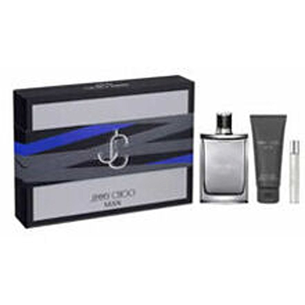 Cadeauset Jimmy Choo Man EDT 100 ml, douchegel 100 ml en miniatuur EDT 7,5 ml 100ml 