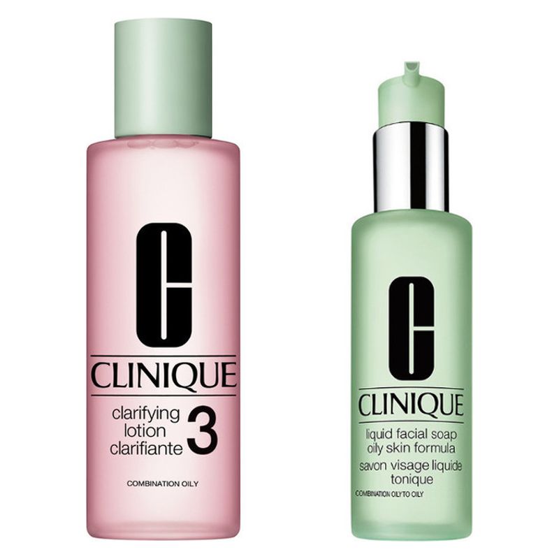 Clinique Coffret Lotion Clarifiante 3 + Savon Liquide Huileux Visage