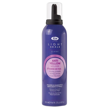Lisap Light Scale Anti Yellow Mousse anti-jaune pour cheveux blonds et gris 250 ml