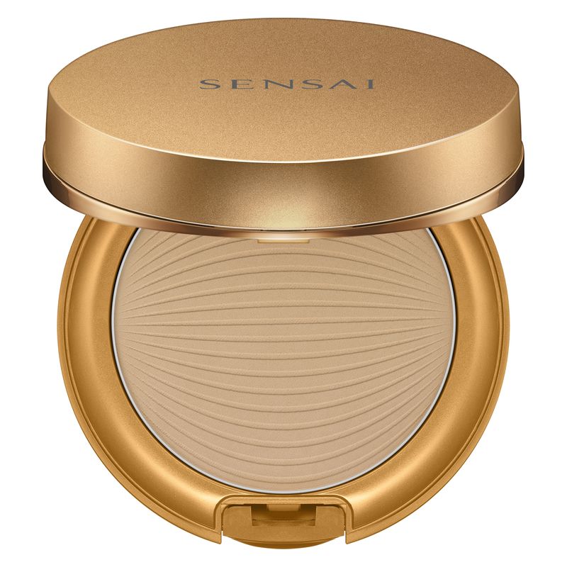 Sensai Silky Bronze Natural Veil Compact Spf 20 Sc03 Fuktighetsgivende og vannavstøtende pulverfond, - Medium