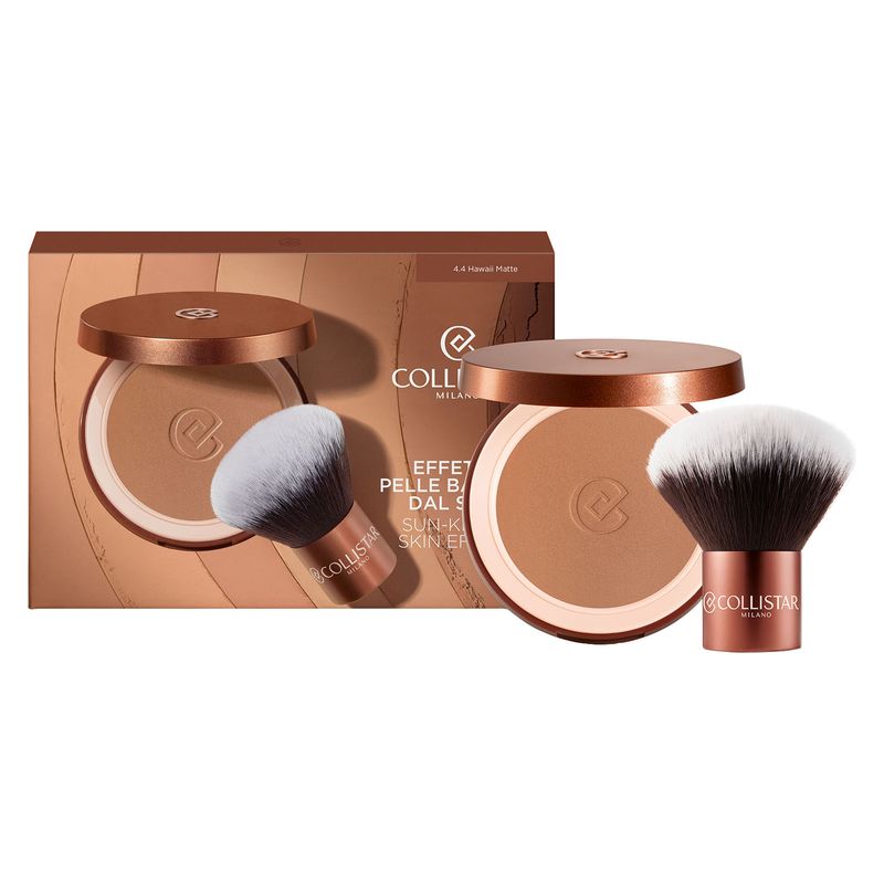 Collistar Pudra bronzanta + set de pensule KABUKI 4.4 - mat Hawaii