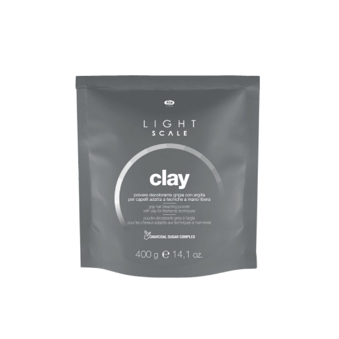 Lisap Light Scale Clay Grey 400 g — Polvere decolorante capelli con argilla