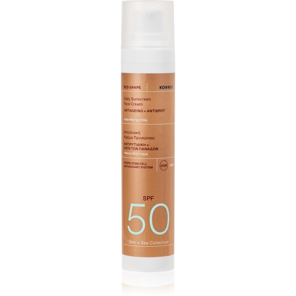 Korres Red Grape Crema solare viso protettiva SPF 50 50 ml — Crema solare
