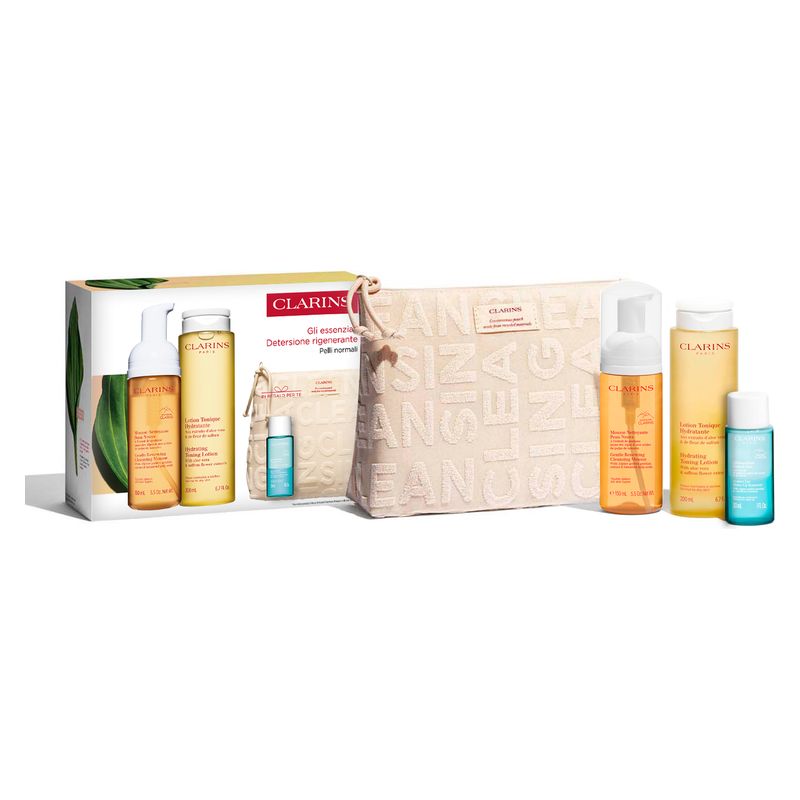 Clarins De Essentials Regenerating Cleansing Set voor de normale huid